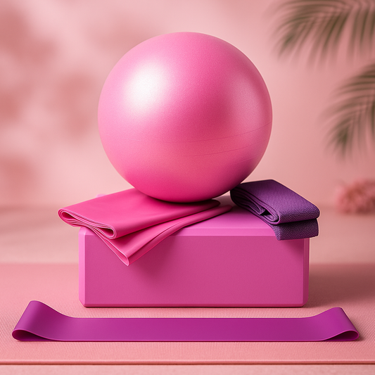 Ensemble de 5 balles et blocs de yoga